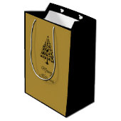 Weihnachtsbaum Katzenliebhaber 1 Mittlere Geschenktüte (Rückseite Schrägansicht)