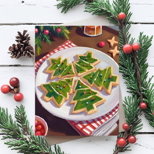 Weihnachtsbaum-Kekse Feiertagskarte