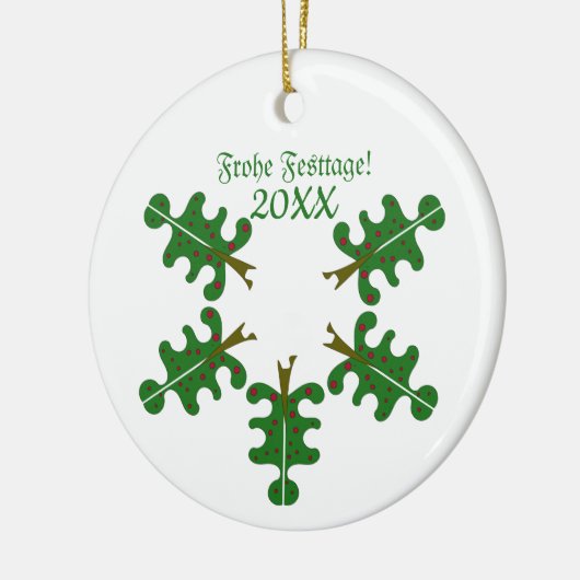 Weihnachtsbaum Keramik Ornament (Links)