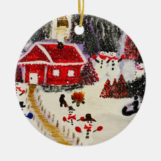 Weihnachtsbaum Keramik Ornament (Vorne)