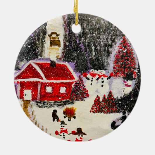 Weihnachtsbaum Keramik Ornament (Hinten)