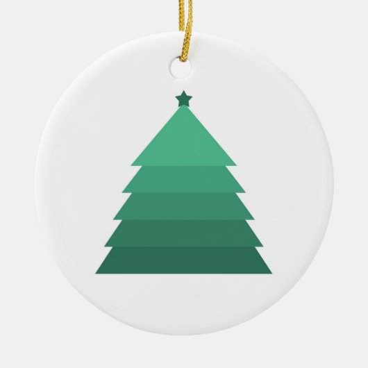 Weihnachtsbaum Keramik Ornament (Vorne)