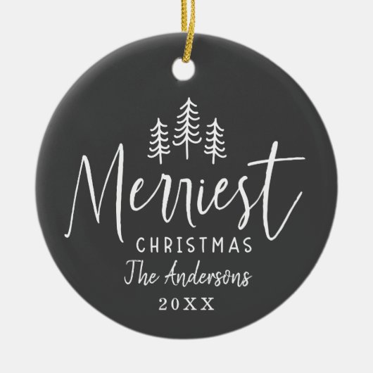 Weihnachtsbaum Keramik Ornament (Vorne)