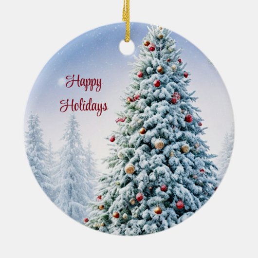 Weihnachtsbaum Keramik Ornament (Hinten)