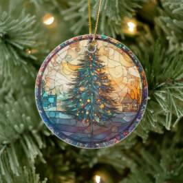 Weihnachtsbaum Keramik Ornament