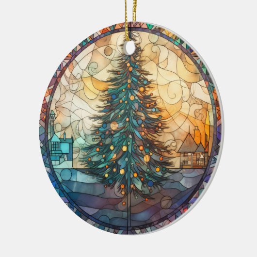 Weihnachtsbaum Keramik Ornament (Links)