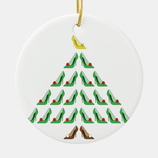 Weihnachtsbaum Keramik Ornament (Vorne)