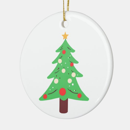 Weihnachtsbaum Keramik Ornament (Links)