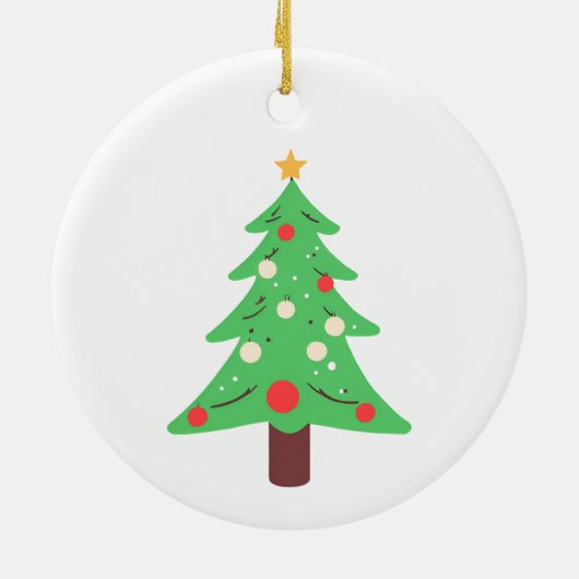 Weihnachtsbaum Keramik Ornament (Hinten)