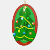 Weihnachtsbaum Keramik Ornament (Links)
