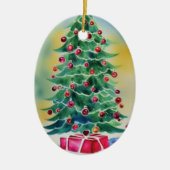 Weihnachtsbaum Keramik Ornament (Vorne)