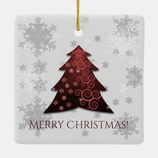 Weihnachtsbaum Keramik Ornament (Rückseite)