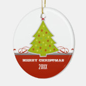 Weihnachtsbaum Keramik Ornament (Links)