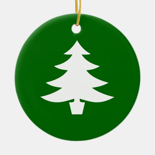 Weihnachtsbaum Keramik Ornament (Vorne)