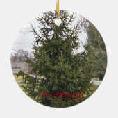Weihnachtsbaum Keramik Ornament (Hinten)
