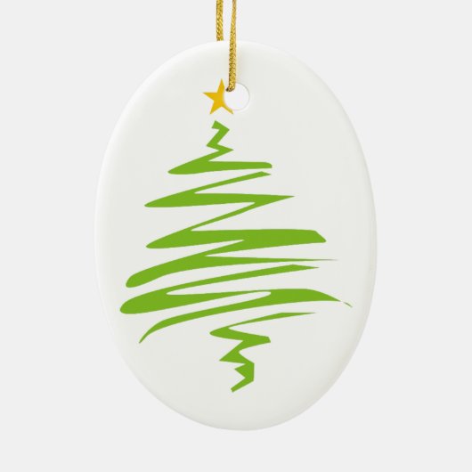Weihnachtsbaum Keramik Ornament (Hinten)