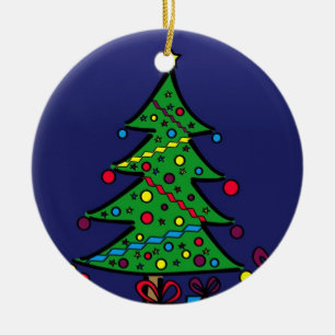Weihnachtsbaum Keramik Ornament