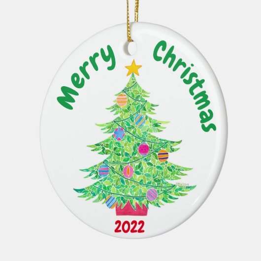 Weihnachtsbaum Keramik Ornament (Links)