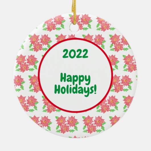 Weihnachtsbaum Keramik Ornament (Hinten)