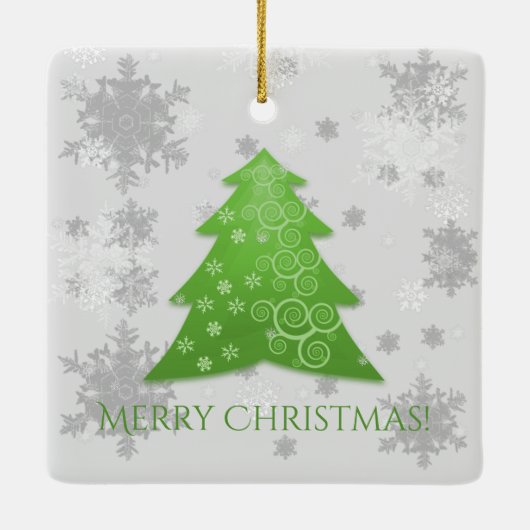 Weihnachtsbaum Keramik Ornament (Rückseite)