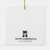 Weihnachtsbaum Keramikornament (Rückseite)