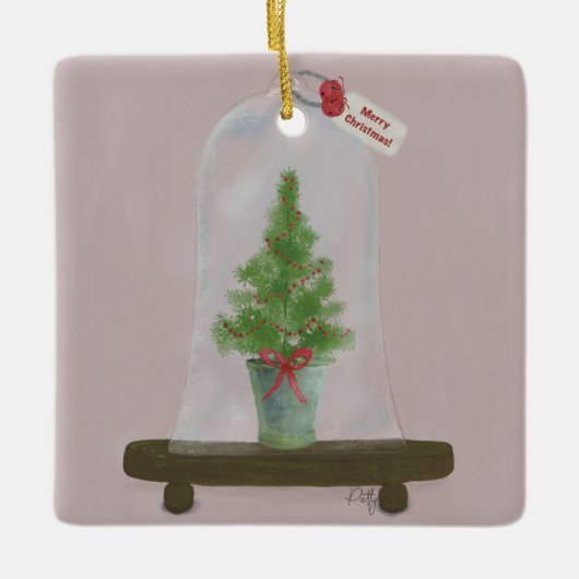 Weihnachtsbaum Keramikornament (Vorderseite)