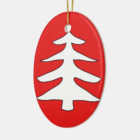 Weihnachtsbaum Keramikornament (Links)