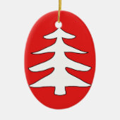 Weihnachtsbaum Keramikornament (Vorne)