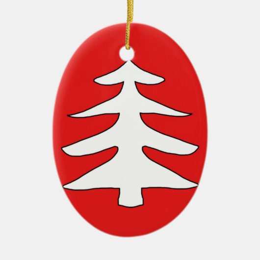 Weihnachtsbaum Keramikornament (Vorne)