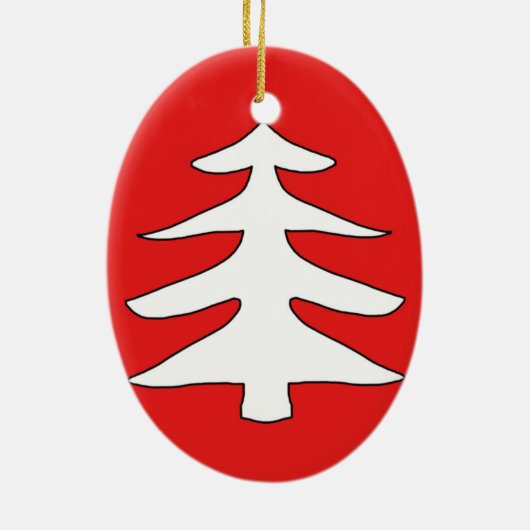 Weihnachtsbaum Keramikornament (Hinten)