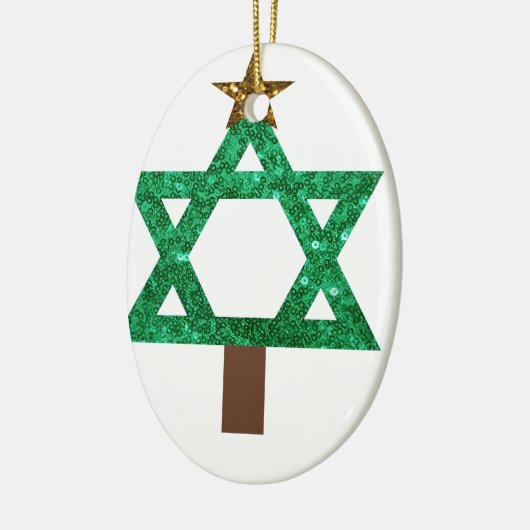 Weihnachtsbaum Keramikornament (Links)