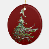 Weihnachtsbaum Keramikornament (Links)
