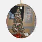 Weihnachtsbaum Keramikornament (Links)