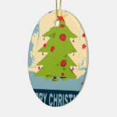 Weihnachtsbaum Keramikornament (Links)