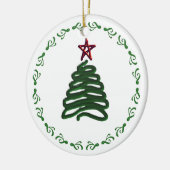 Weihnachtsbaum Keramikornament (Links)