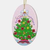 Weihnachtsbaum Keramikornament (Links)