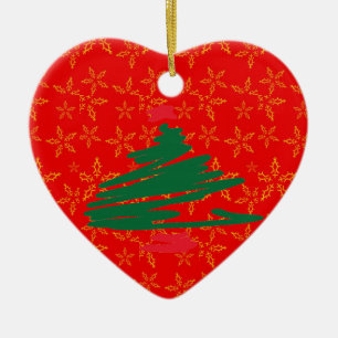 Weihnachtsbaum Keramikornament