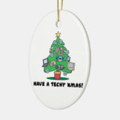 Weihnachtsbaum Keramikornament (Links)