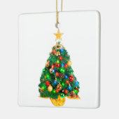 Weihnachtsbaum Keramikornament (Links)