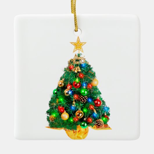 Weihnachtsbaum Keramikornament (Vorderseite)