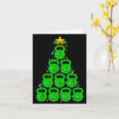 Weihnachtsbaum Kettlebell Xmas Fitnessstudio Worko Karte (Gelbe Blume)