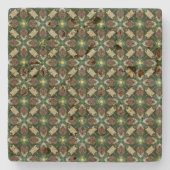 Weihnachtsbaum-Kiefern-Kegel-Muster Steinuntersetzer (Vorderseite)