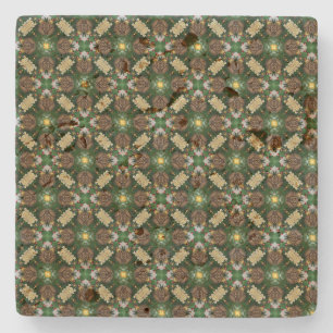 Weihnachtsbaum-Kiefern-Kegel-Muster Steinuntersetzer