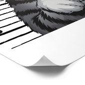 Weihnachtsbaum Killer Funny Cat Poster (Ecke)