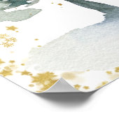 Weihnachtsbaum Kinderdusche Begrüßungszeichen Gold Poster (Ecke)