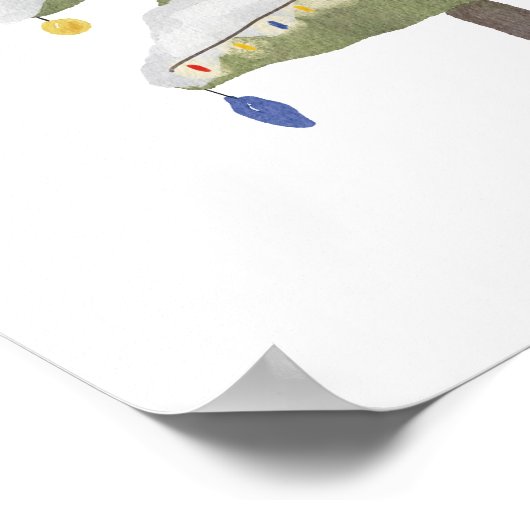 Weihnachtsbaum-Kinderzimmer Poster (Ecke)