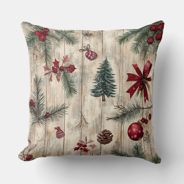 Weihnachtsbaum Kissen - Feiertage Dekoration (Vorderseite)