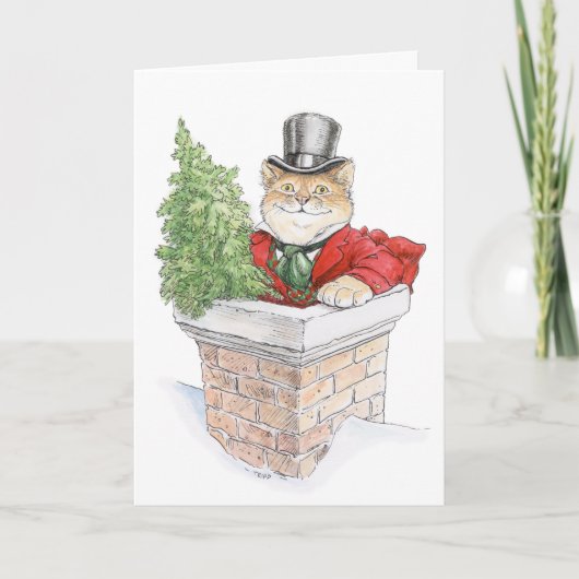 Weihnachtsbaum Kitty Card Karte (Vorderseite)