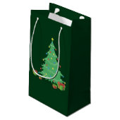 Weihnachtsbaum Kleine Geschenktüte (Rückseite Schrägansicht)