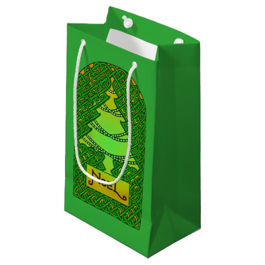 Weihnachtsbaum Kleine Geschenktüte (Vorderseite Schrägansicht)